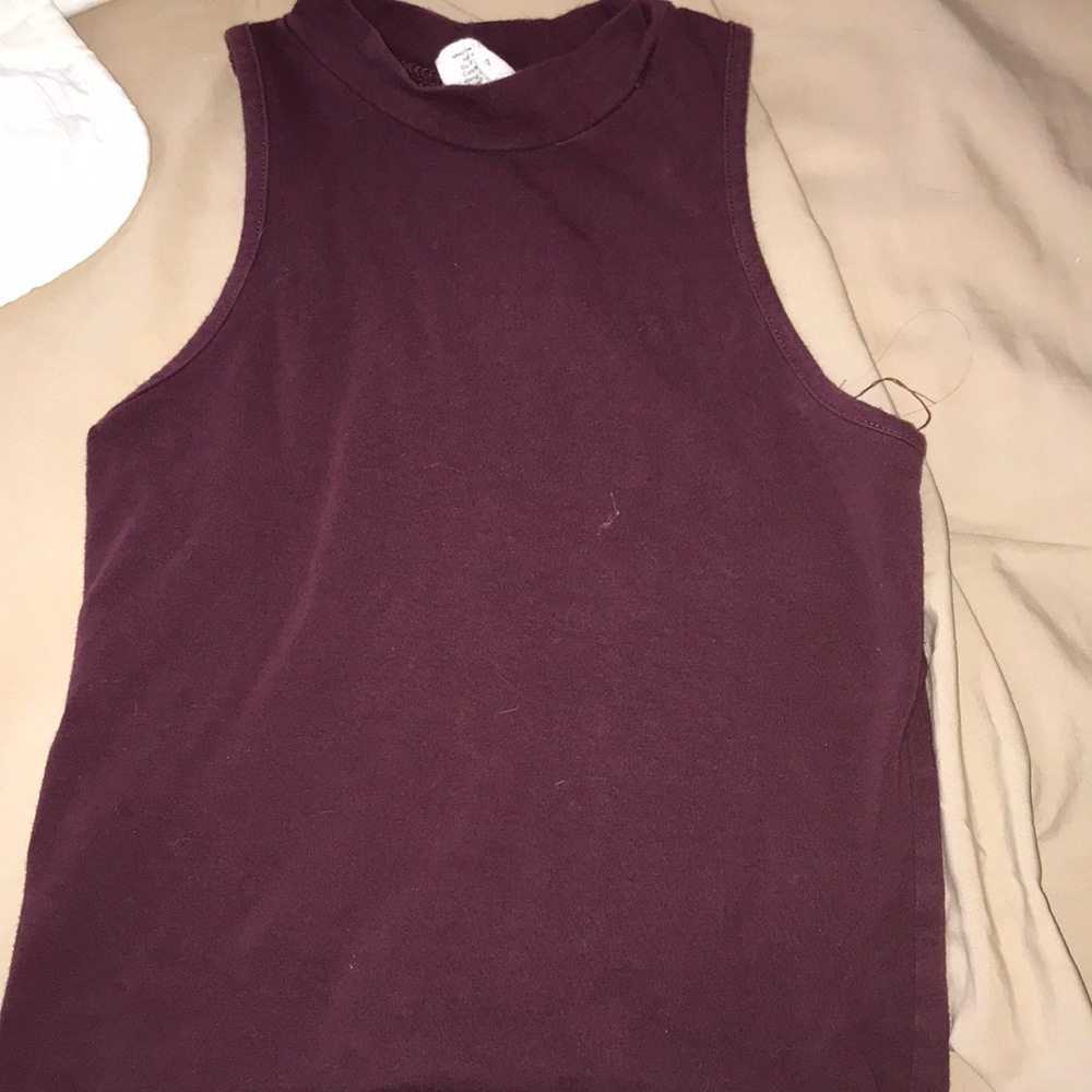 Burgundy crop top